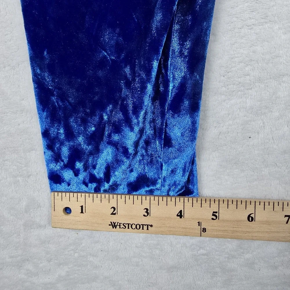 Fabletics‎ Crushed Velour Blue Cross Women's Size 2X Leggings